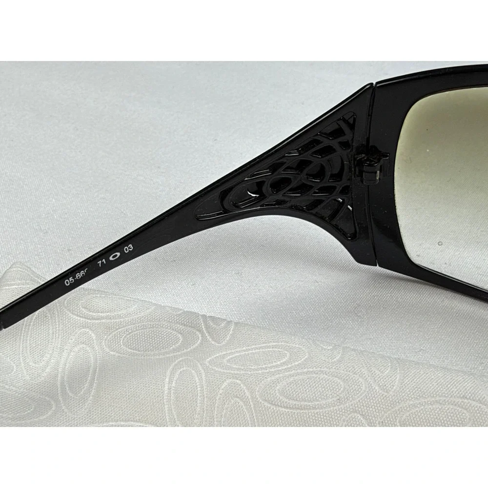 Vintage Oakley Dart Sunglasses Black Gradient Shield Lens Y2K Women Case Bag EUC